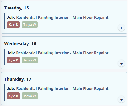 Job Calendar